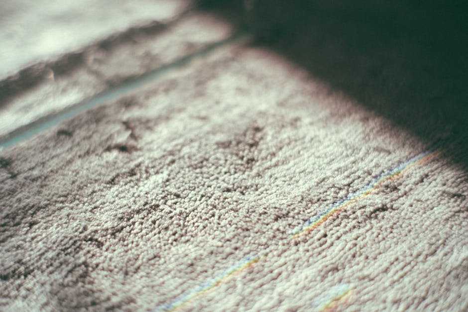 Close-up of a vacuum cleaner with a transparent dust collection chamber filled with debris, connected to a flexible, patterned hose and a black floor attachment, situated on a light pink carpet in an 